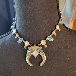 Elegant Silver and Blue‎ Necklace